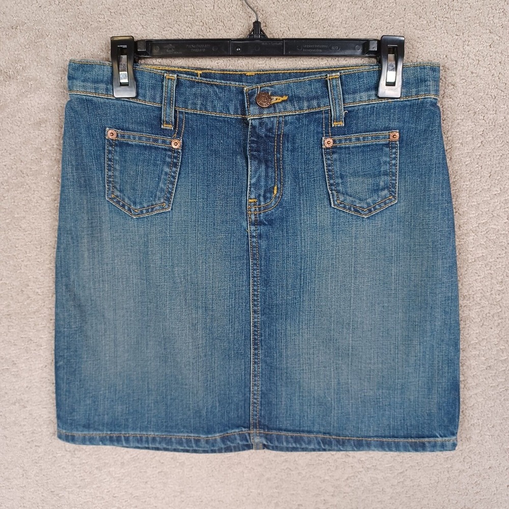 Polo Ralph Lauren Skirt Womens 4 Blue Denim Teeny Skirt Short Pockets Y2K Cotton